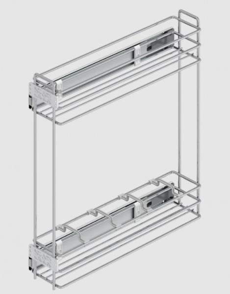 Бутылочница боковая с доводчиком 150 Хром универсальная STARAX