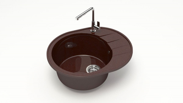 Мойка овальная Агна Z28 Q16 Шоколад глянец