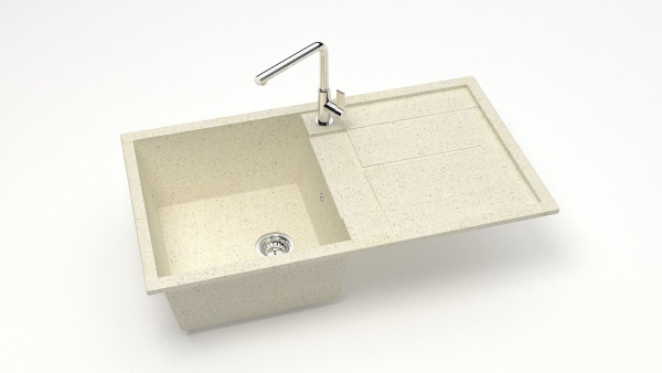 Мойка прямая F17 Q2 Бежевый матовый