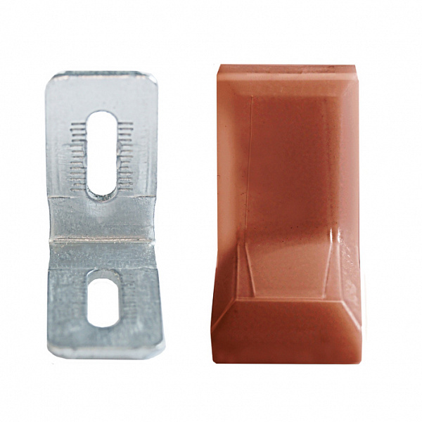 Уголок металлический малый с декоративной накладкой Коричневый HARDI