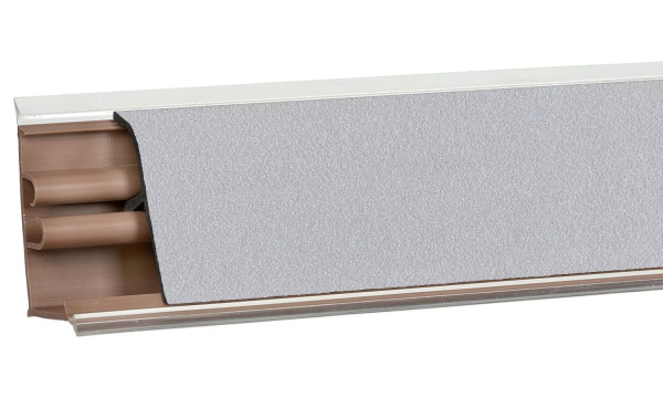 Плинтус LB-37 3м Алюминий (Металлик)