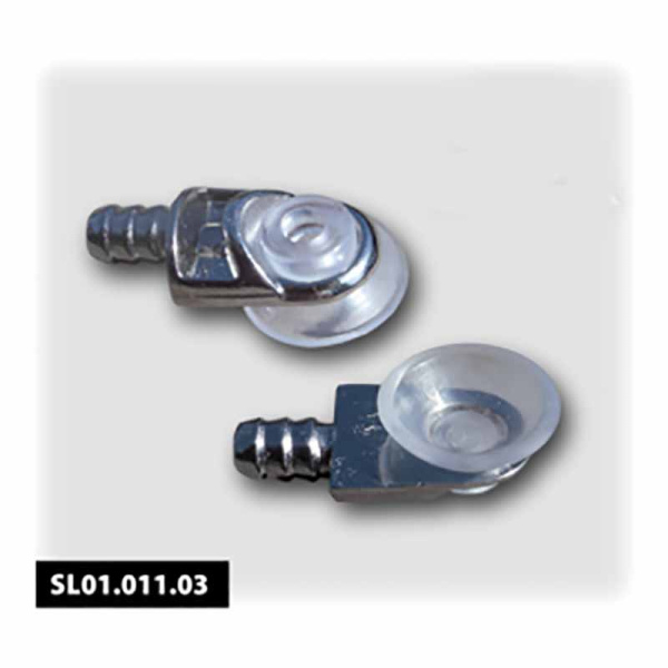 Полкодержатель для стекла с присоской из ПВХ  Хром	SL