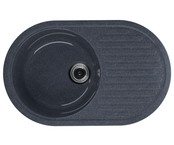 Мойка глянцевая овальная U107 Brilliant Антрацит