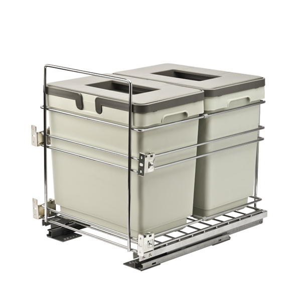 Контейнер выкатной 45 креплением  к фасаду Unihopper (2х17л)