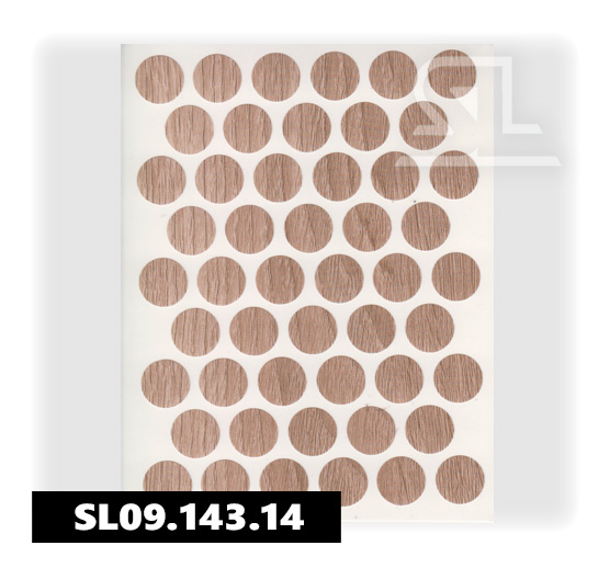 Пластиковые заглушки самоклеящиеся 14мм для евровинта A4765 PACIFIC