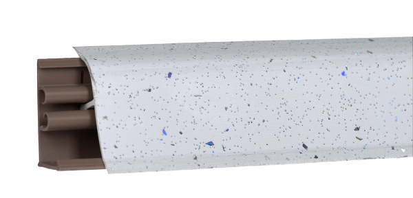 Плинтус LB-38 4.2м Искра белая глянец