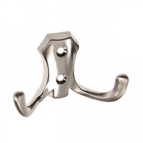 Крючок 2х рожковый WP 8908 Хром матовый GAMET