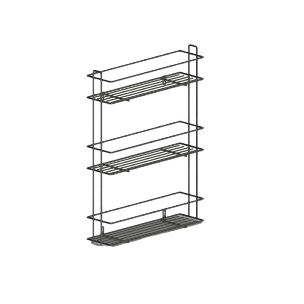 Полка для специй 3х уровневая Чёрный ЮММ