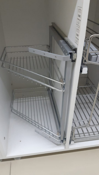 Корзина угловая 300 Хром правая AMIX