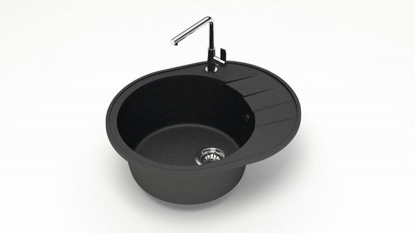 Мойка овальная F28 Q4 Чёрный матовый