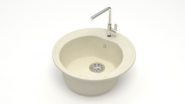 Мойка круглая F3 Q2 Бежевый матовый