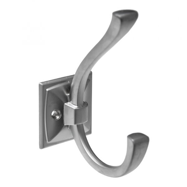 Крючок 2х рожковый KR 0390 SC Хром матовый KERRON 15 кг.