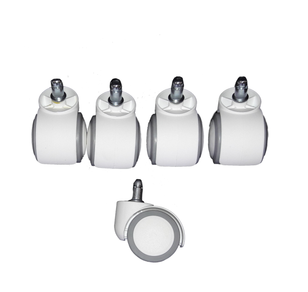 Колёсная опора RSA 705 PU поворотная полумягкая Белый