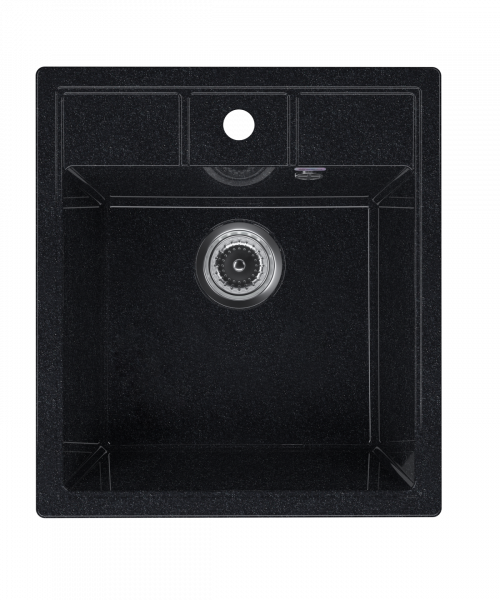 Мойка глянцевая квадратная U406 Brilliant Ультра-чёрный