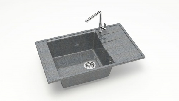 Мойка прямая Грета Z29 Q8 Тёмно-серый глянец