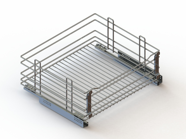 Корзина выкатная в нижнюю базу 700 без направляющих Хром ДТС ЮММ