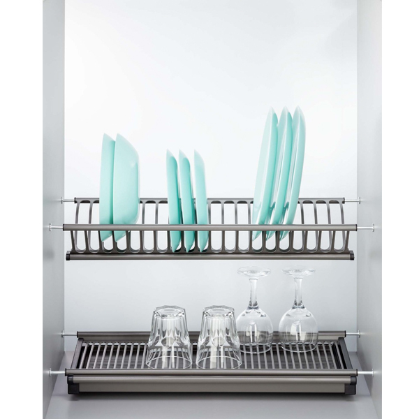 Сушка для посуды 600-2 Нержавеющая сталь лист, Серый графит МФ