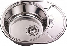 Мойка врезная овальная Коста Дольче 577x440 Нержавейка полированная						
