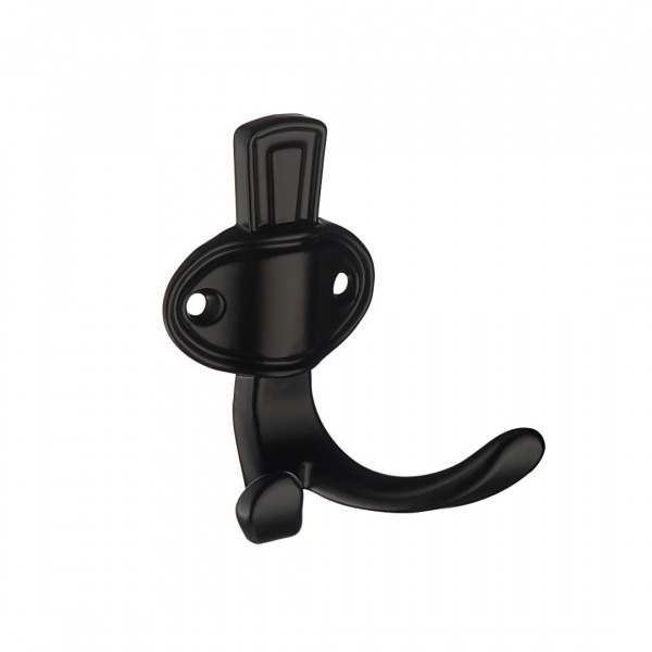 Крючок 2х рожковый KR 0311 BL Чёрный матовый KERRON 20 кг.