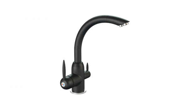 Смеситель КМ011 Q4 Чёрный матовый