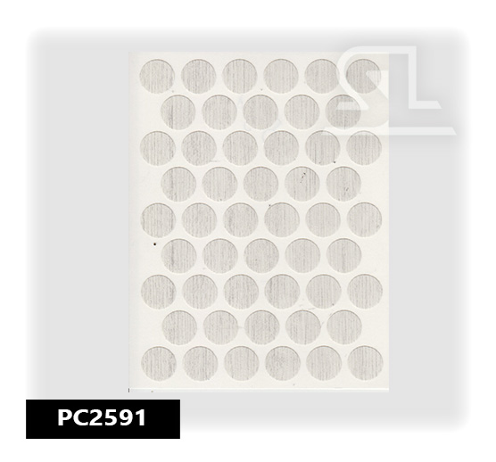 Пластиковые заглушки самоклеящиеся 14мм для евровинта PC2591 Античный белый PACIFIC
