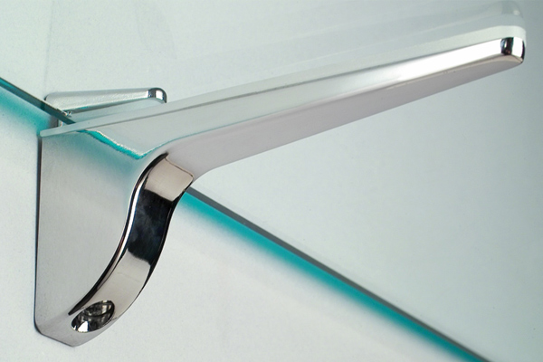 Держатель.для стеклянных.полок  L130 мм Хром MAFOS