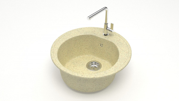 Мойка круглая F3 Q3 Бежевый фреш матовый