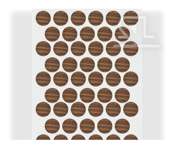 Пластиковые заглушки самоклеящиеся 14мм для евровинта A0284 PACIFIC