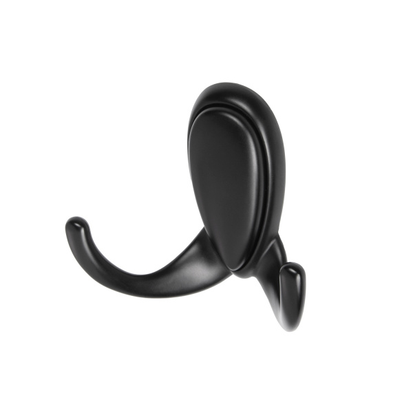 Крючок 2х рожковый 20003 Чёрный матовый EDSON 