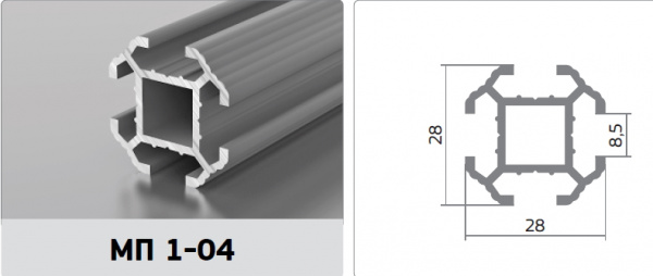 Профиль МР 1-04 Серебро 6 м. Rosla