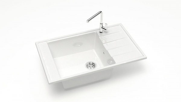 Мойка прямая Грета Z29 Q1 Белый лёд глянец