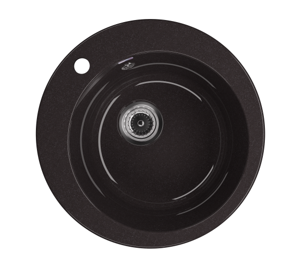 Мойка глянцевая круглая U405 Brilliant Шоколад