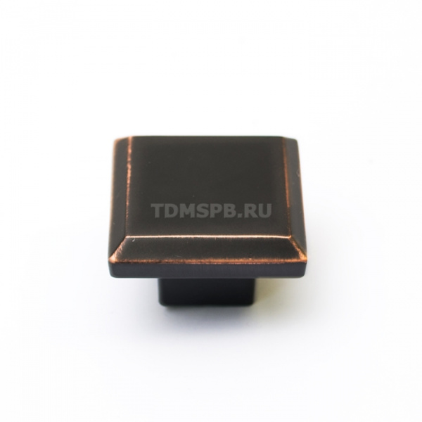 Ручка-кнопка FK1691 knob, Черно-красная бронза матовая