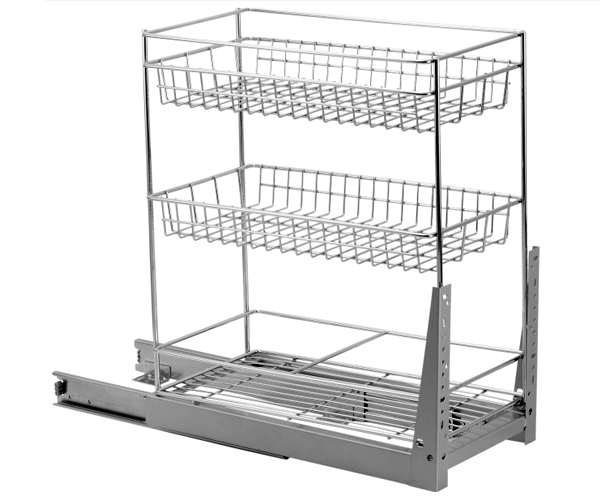 Бутылочница ижнего монтажа с доводчиком 300-3 Хром AMIX