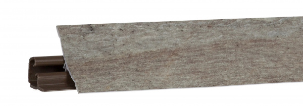 Плинтус LB-23 3м Оникс серебристый