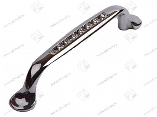 Ручка скоба со стразами Оскар 5207 96 Хром		