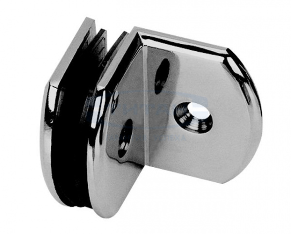 Коннектор стекла к стене 90 град. Хром матовый Нержавеющая сталь Титан