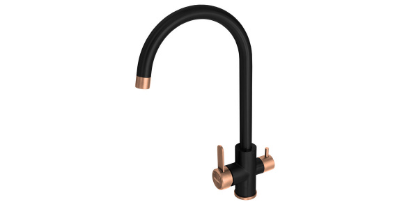 Смеситель Ирис 8204 Чёрное золото  