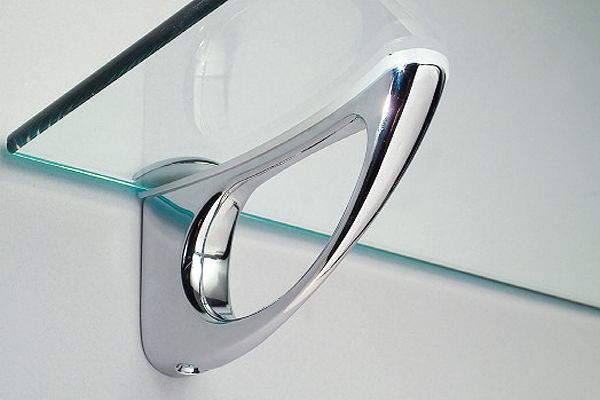 Держатель для стеклянных.полок L180 мм Хром MAFOS