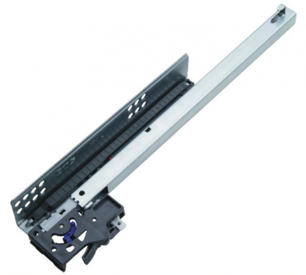 Направляющая шариковая скрытая 450 мм с доводчиком неполного выдвижения DTC 25 кг.