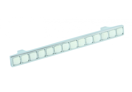 Ручка скоба CRYSTAL RS 420 96 Хром Кристалл белый
