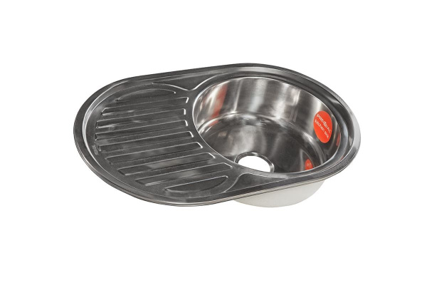 Мойка врезная овальная PL 7750 06мм Полированная