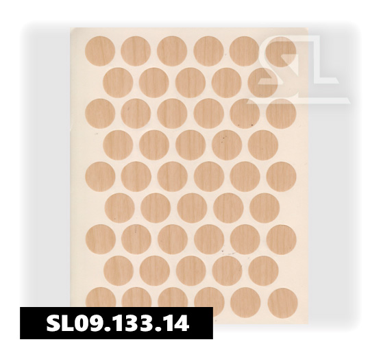 Пластиковые заглушки самоклеящиеся 14мм для евровинта A7156 PACIFIC