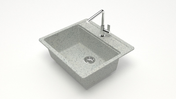 Мойка прямая F9 Q10 Светло-серый матовый