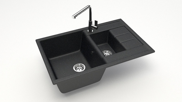 Мойка двойная F210 Q4 Чёрный матовый