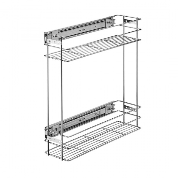 Бутылочница боковая с доводчиком 200 Хром универсальная ЭКО LEMAX