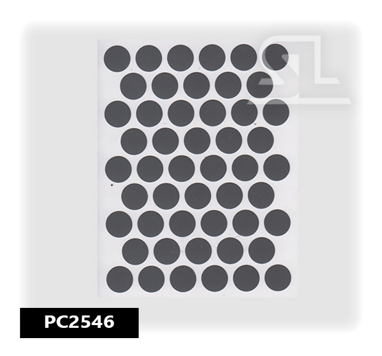 Пластиковые заглушки самоклеящиеся 14мм для евровинта PC2546 Антрацит PACIFIC