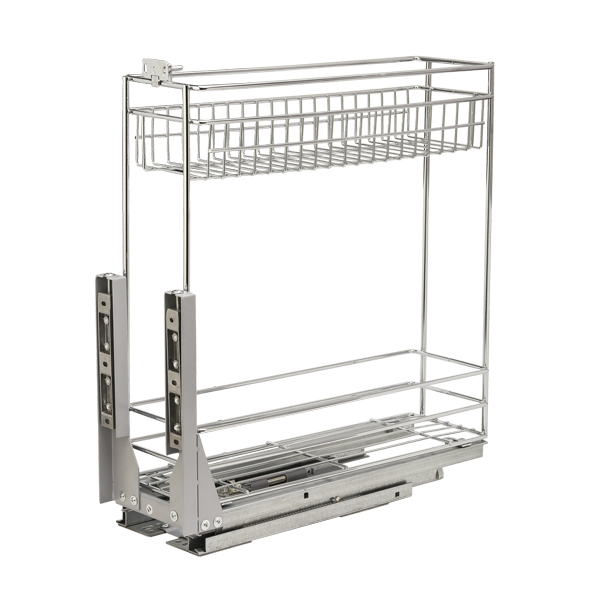 Бутылочница нижнего крепления с доводчиком 200 Хром ALBA 30 кг.