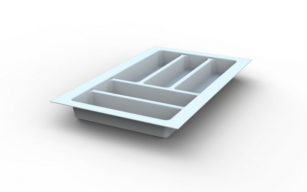 Лоток для приборов 5 отделов 248-292*444-480*45 Белый MESAN