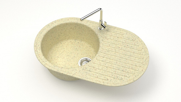 Мойка овальная F11 Q3 Бежевый фреш матовый